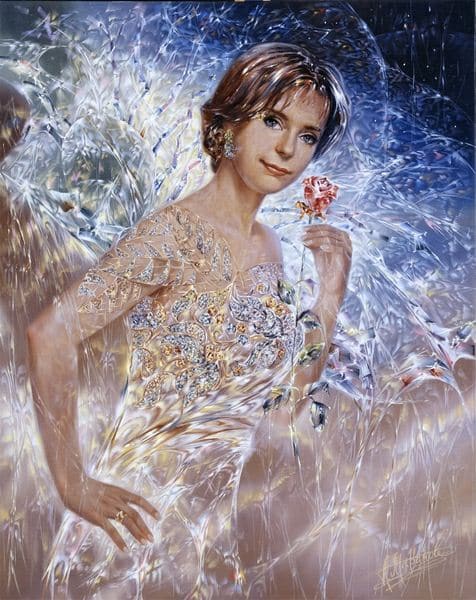 Александр Маранов. Портрет с розой. 100х80 холст масло