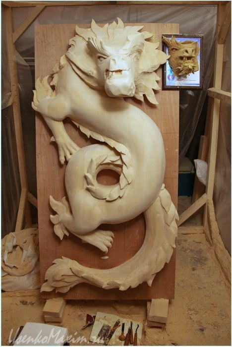 Изготовление деревянной скульптуры. Через пару недель