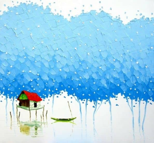Мастихиновая живопись художницы Phan Thu Trang. Картина девятая