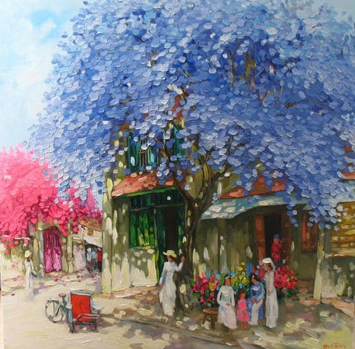 Мастихиновая живопись художницы Phan Thu Trang. Картина двенадцатая