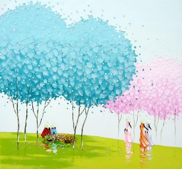 Мастихиновая живопись художницы Phan Thu Trang. Картина шестая