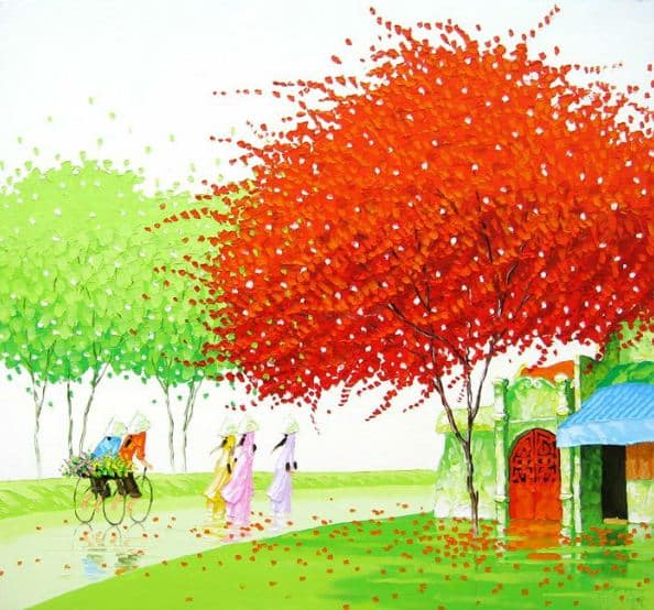Мастихиновая живопись художницы Phan Thu Trang. Картина восьмая