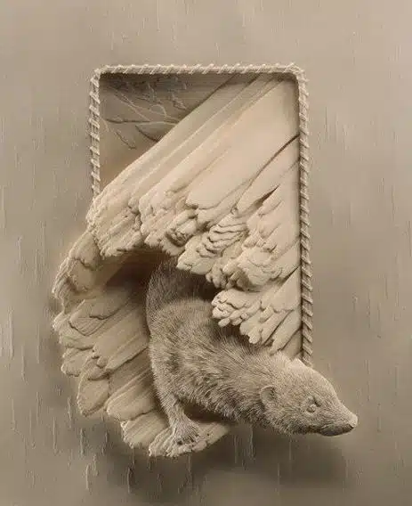 Skulptura-iz-bumagi-Calvin-Nicholls.-Animalistika-v-skulpture-pyataya