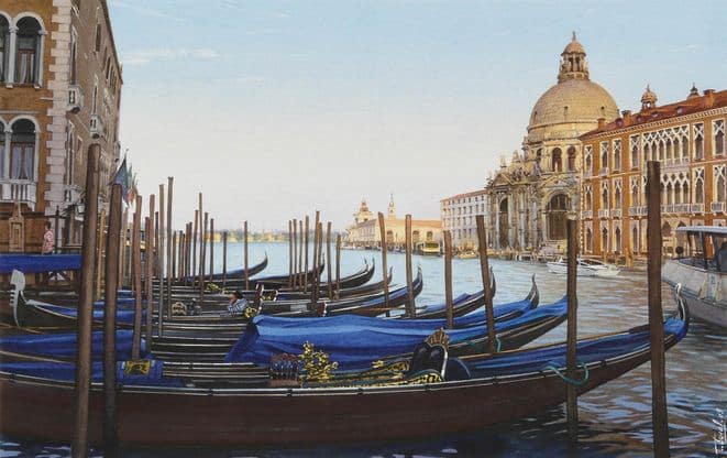 Thierry Duval. Картины из акварели. Гранд-канал и базилики Санта-Мария