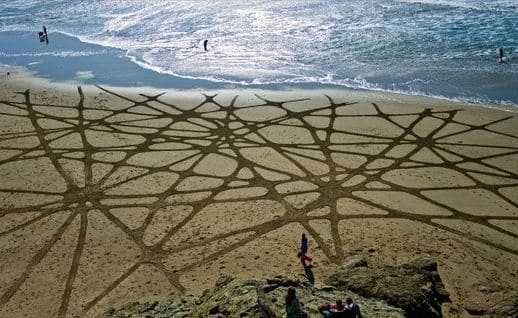 Andres Amador. Большие пляжные рисунки на песке. Одинадцатый