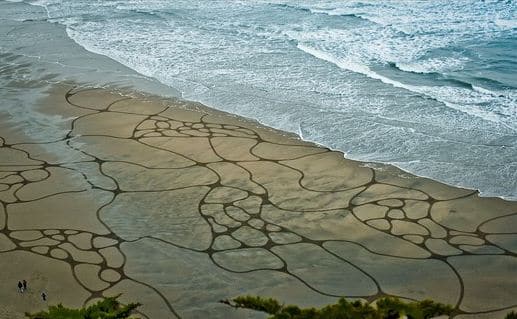 Andres Amador. Большие пляжные рисунки на песке. Тринадцатый