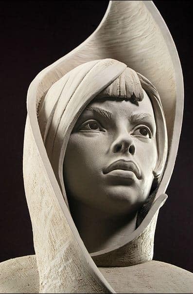 Philippe Faraut. Скульптура из глины. Каменный цветок