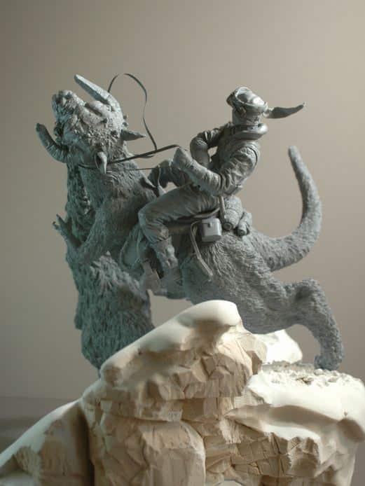 Adam Beane. Мини скульптура. Люк Скайуокер против Wampa из Звездных Войн