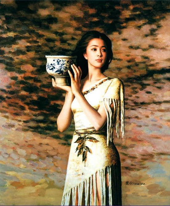 Xie Chuyu. Китайский портрет. Against the light
