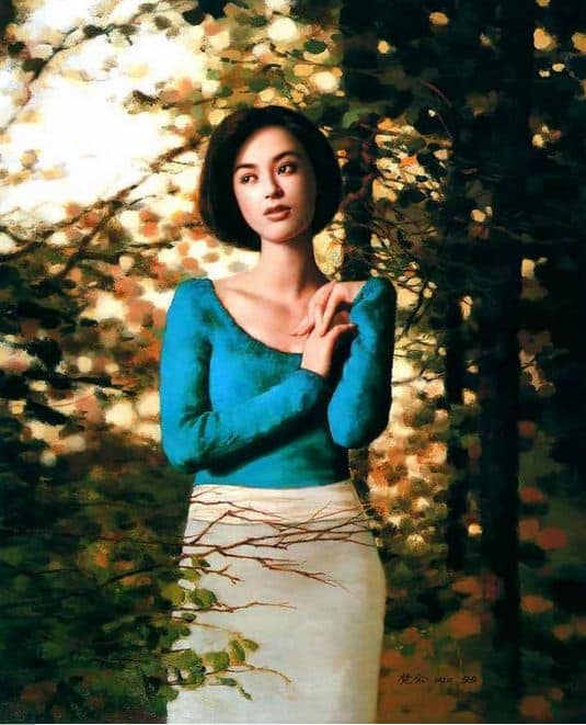 Xie Chuyu. Китайский портрет. Autumn season