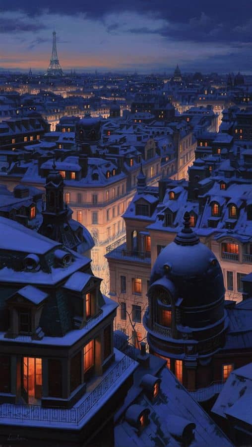 Евгений Лушпин. Современные художники России. Над крышами Парижа