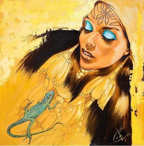 Fattah Hallah Abdel. Египетские картины. Принцесса пустыни. 100х100. Холст масло