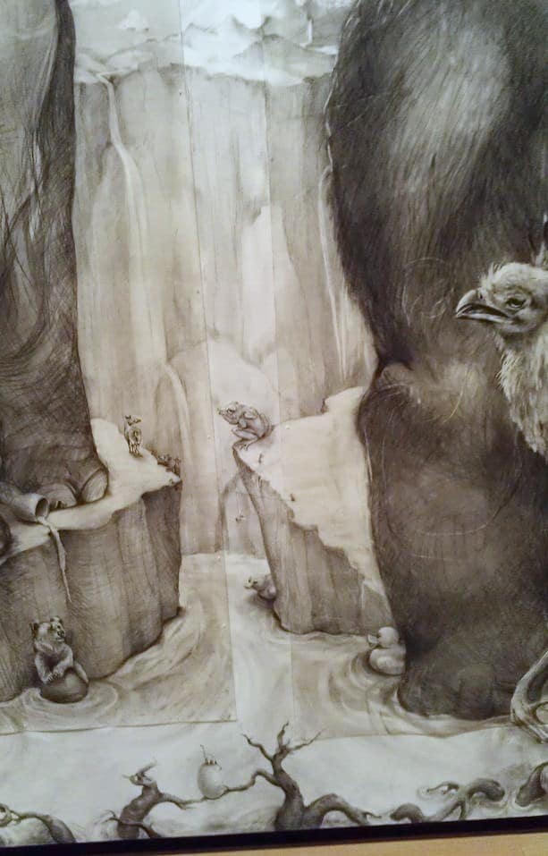 ArtPrize 2012. Adonna Khare и ее большие рисунки. Слоны. Фрагмент девятый