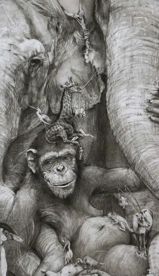 ArtPrize 2012. Adonna Khare и ее большие рисунки. Слоны. Фрагмент второй