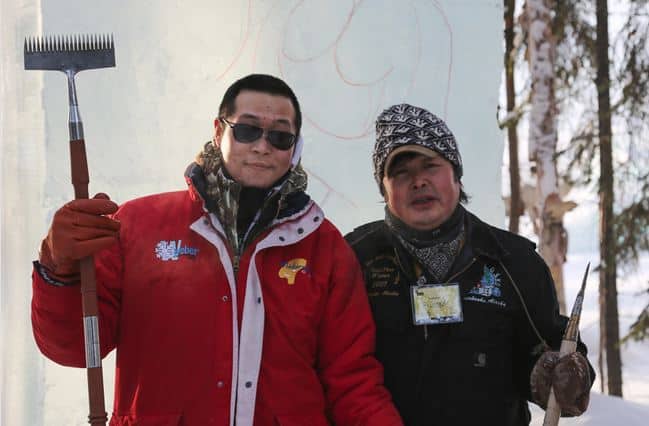 IceAlaska 2013.  An Qi Feng  и  An Di. Китай
