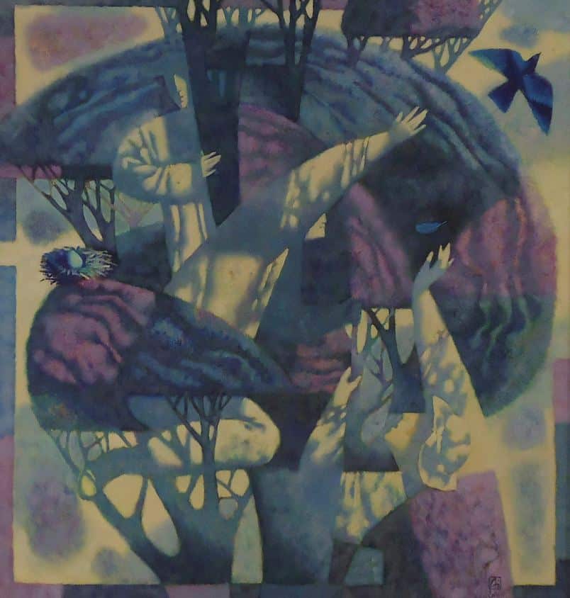 Павел Антипов и его философские картины. Синяя птица.  80х90 Холст, масло 2010