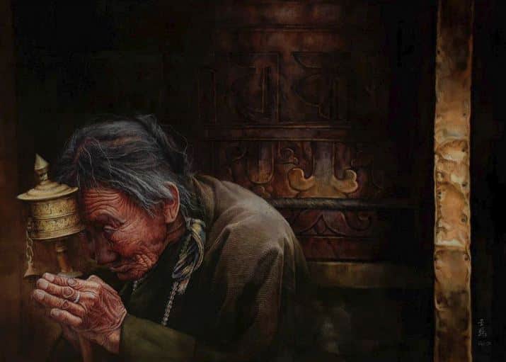 IWS 2012. 8 место. Jiao Liqiang. Praying. 112×80