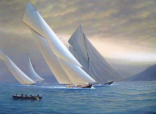 Tim Thompson. NAVAHOE on the Clyde, 1893. 30х40 дюймов
