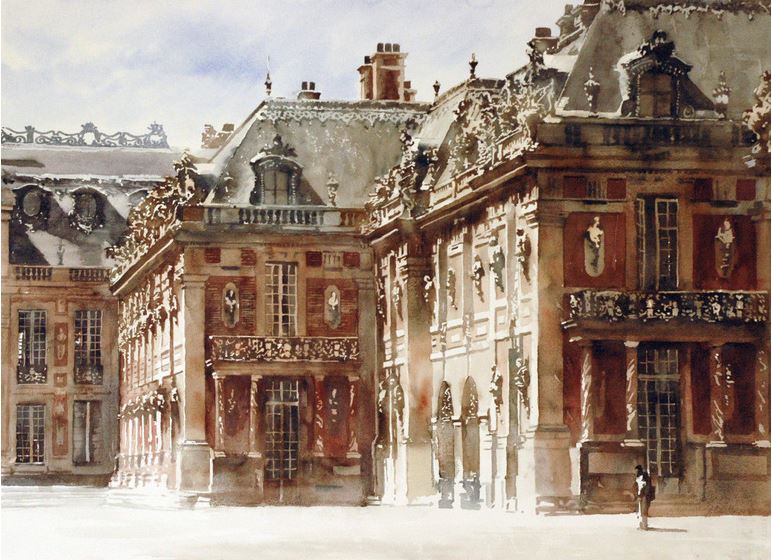 Архитектор-акварелист Paul Dmoch. Château de Versailles