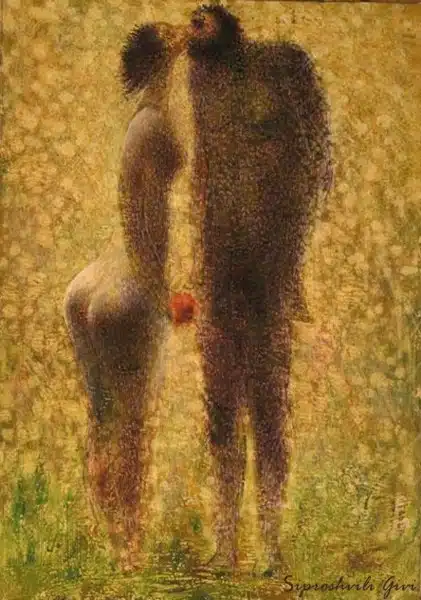 Гиви Сипрошвили. Адам и Ева. 80х60 холст масло