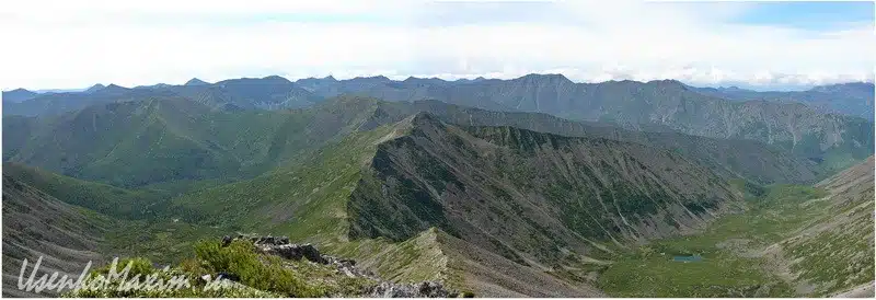 Баджальский хребет. Панорама  с горы Улун