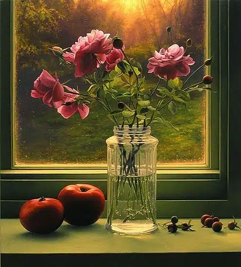 Amerikanskiy-hudozhnik-Scott-Prior.-Natyurmort-Autumn-Roses
